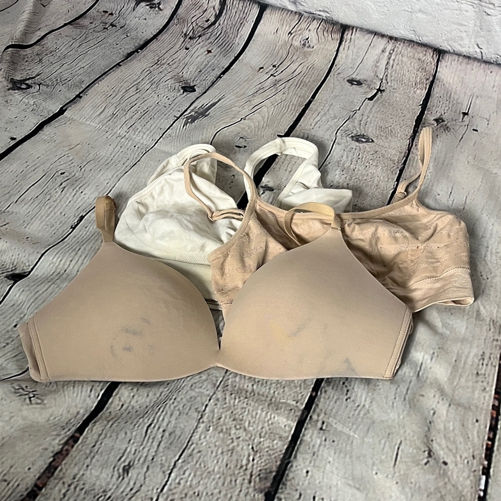 Calvin Klein Soft Beige and Cream Bras